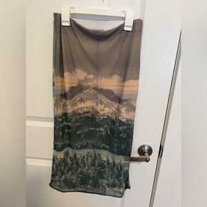 Urban Outfitters Landscape Midi Skirt